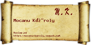 Mocanu Károly névjegykártya